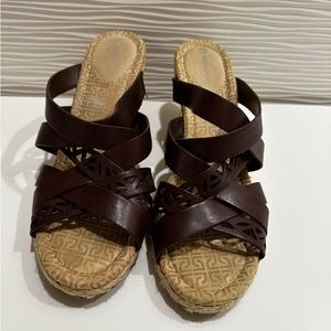 Rockport Woven Wedge Sandals - Size 8M